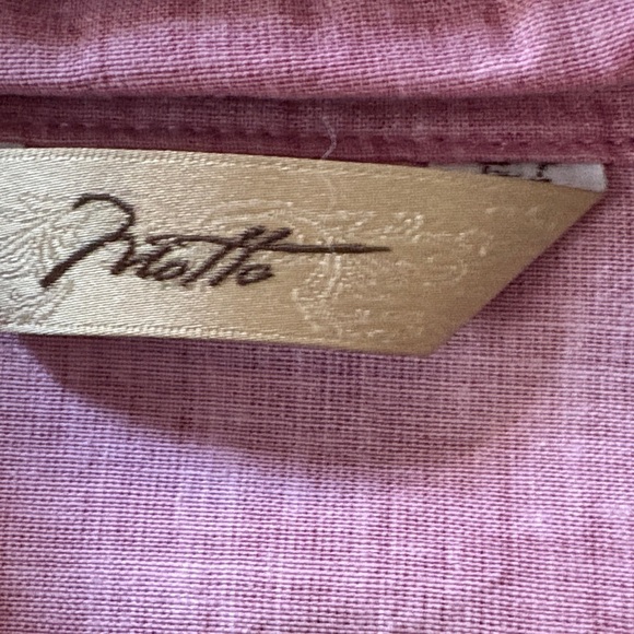 Motto Button Down Short Sleeved Top With Ruffles and Heavy Buttons Small - Picture 2 of 11